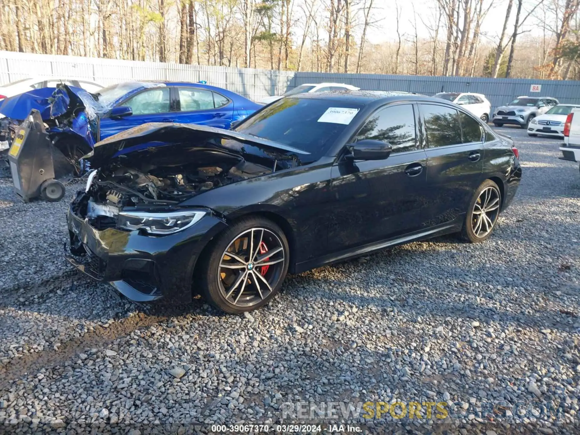 2 fotografías del automóvil dañado 3MW5U9J04M8B56001 BMW M340XI 2021