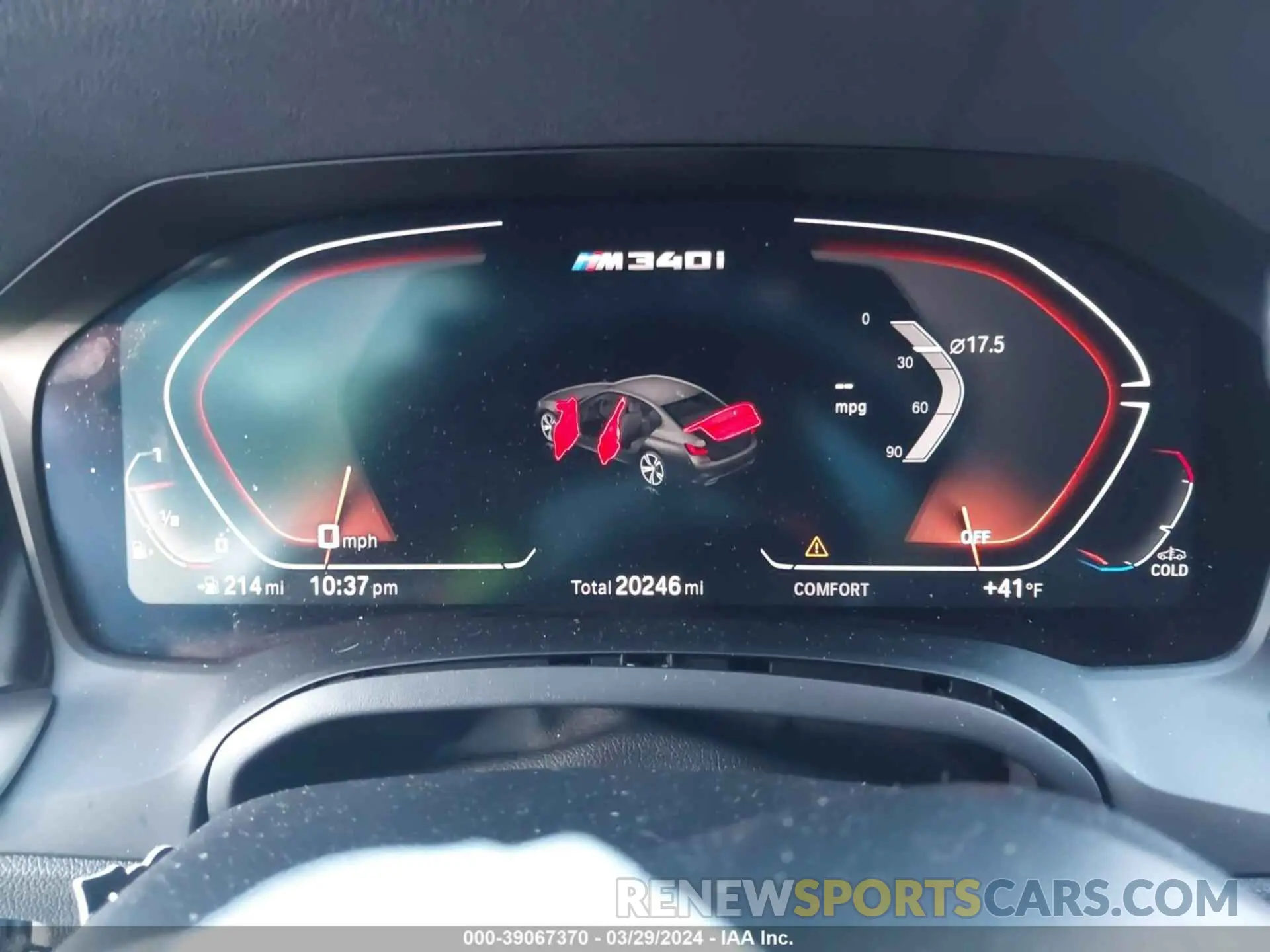 7 fotografías del automóvil dañado 3MW5U9J04M8B56001 BMW M340XI 2021