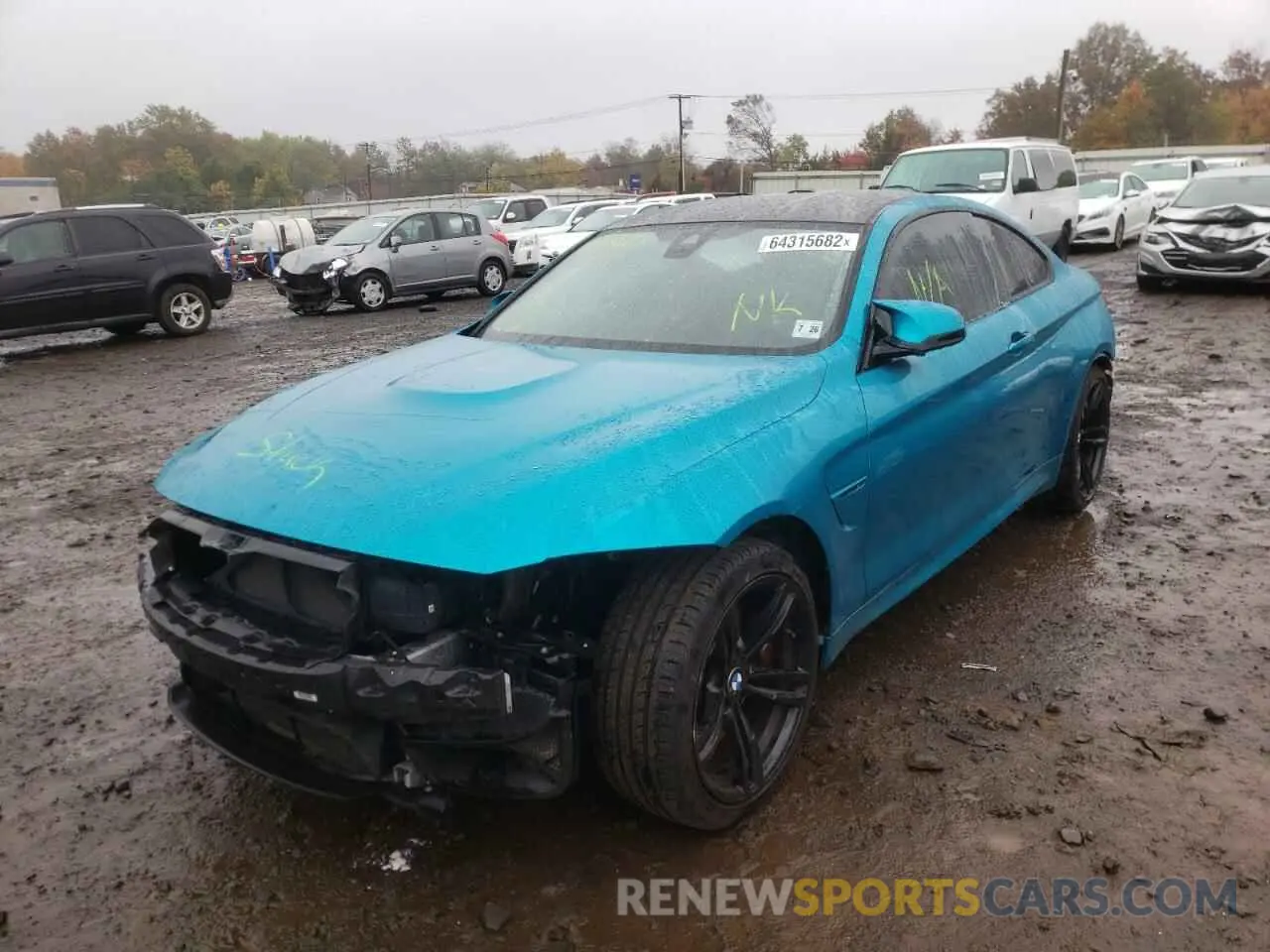 2 fotografías del automóvil dañado WBS4Y9C57KAG67131 BMW M4 2019