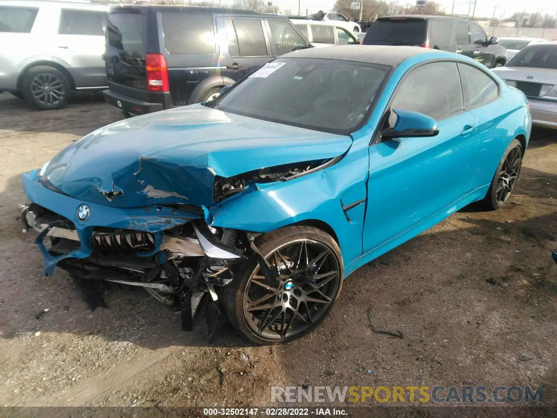 2 fotografías del automóvil dañado WBS4Y9C02LFJ30253 BMW M4 2020