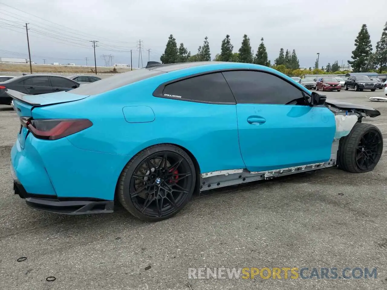 3 fotografías del automóvil dañado WBS53AZ0XMCG52209 BMW M4 2021