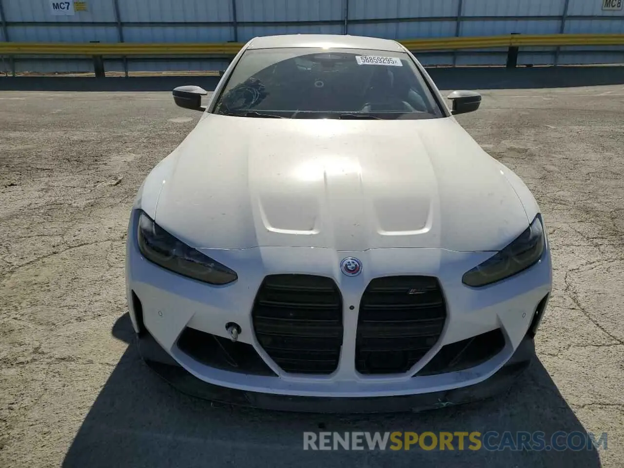 5 fotografías del automóvil dañado WBS43AZ03NCK80383 BMW M4 2022