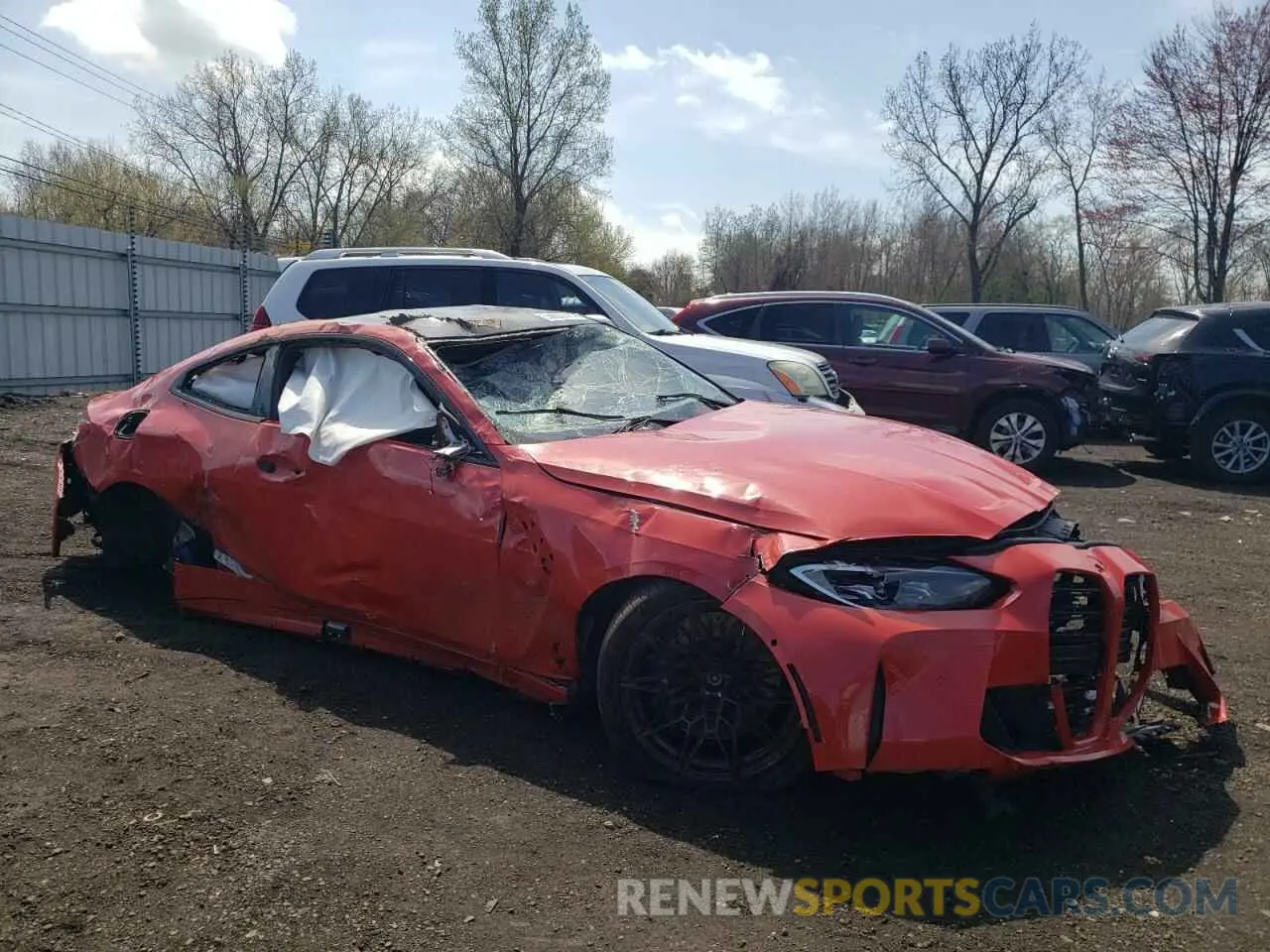 4 fotografías del automóvil dañado WBS43AZ08NCH60793 BMW M4 2022