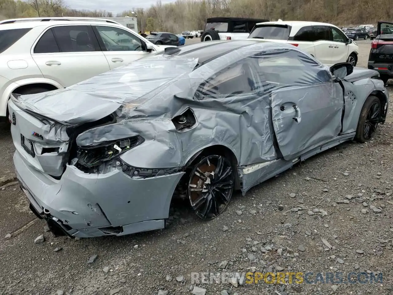 3 fotografías del automóvil dañado WBS43AZ04PCL27746 BMW M4 2023