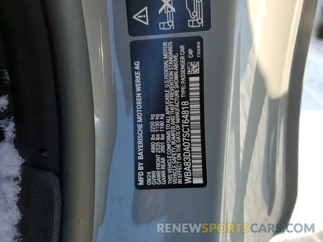 14 fotografías del automóvil dañado WBA83DA07SCT64818 BMW M4 2025