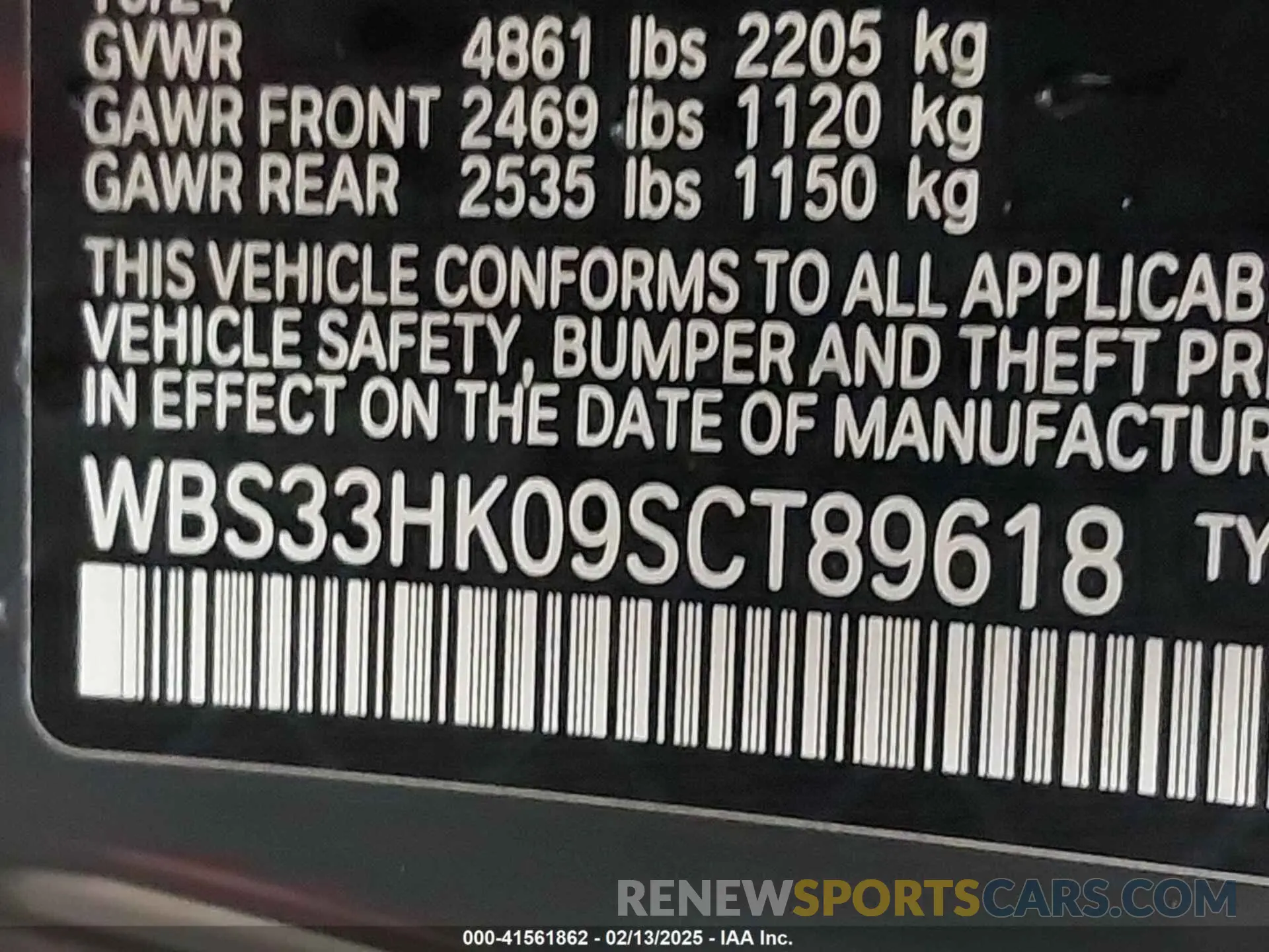 9 fotografías del automóvil dañado WBS33HK09SCT89618 BMW M4 2025