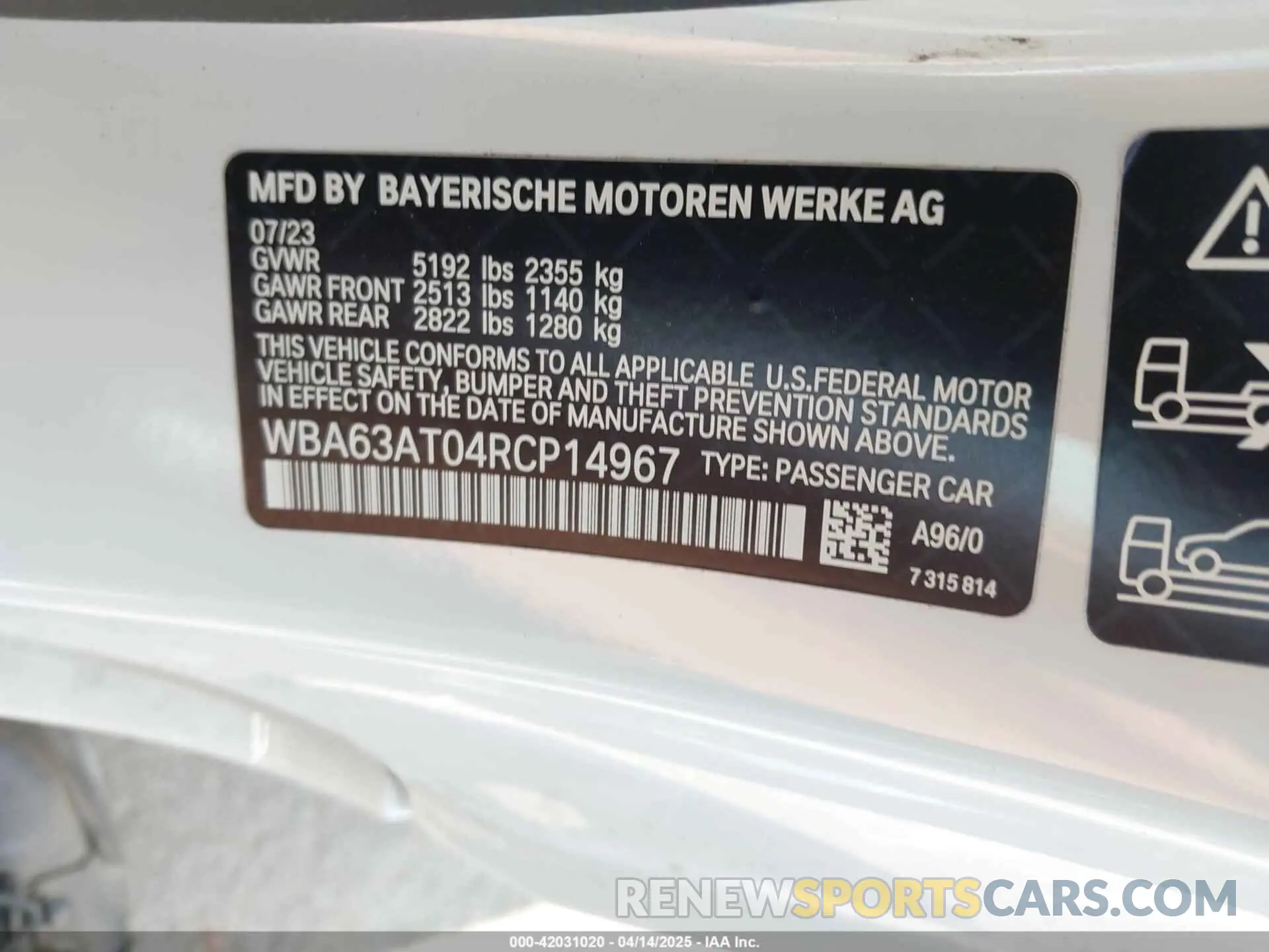 9 fotografías del automóvil dañado WBA63AT04RCP14967 BMW M440I 2024