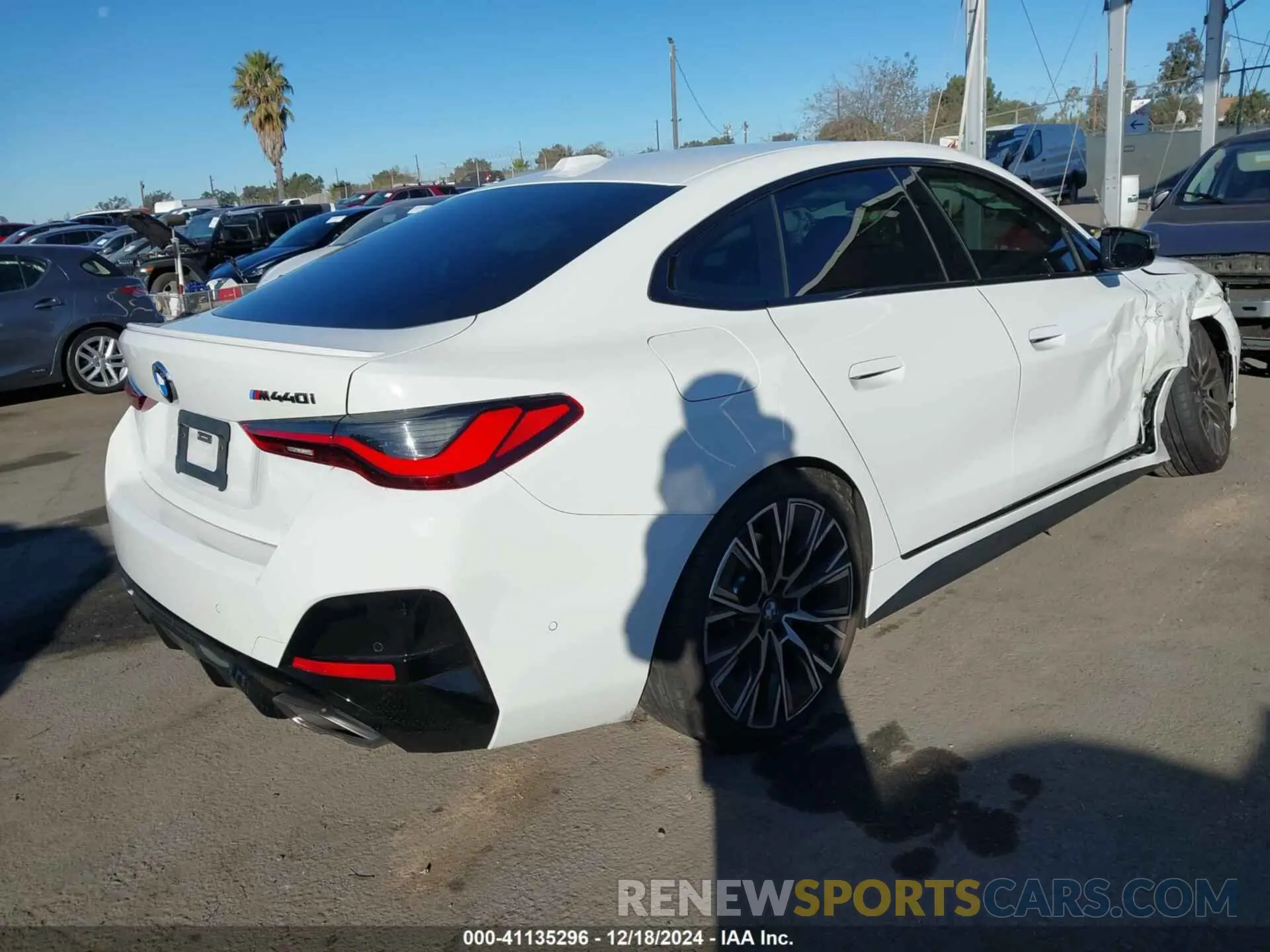4 fotografías del automóvil dañado WBA63AW09RFT20665 BMW M440I GRAN COUPE 2024
