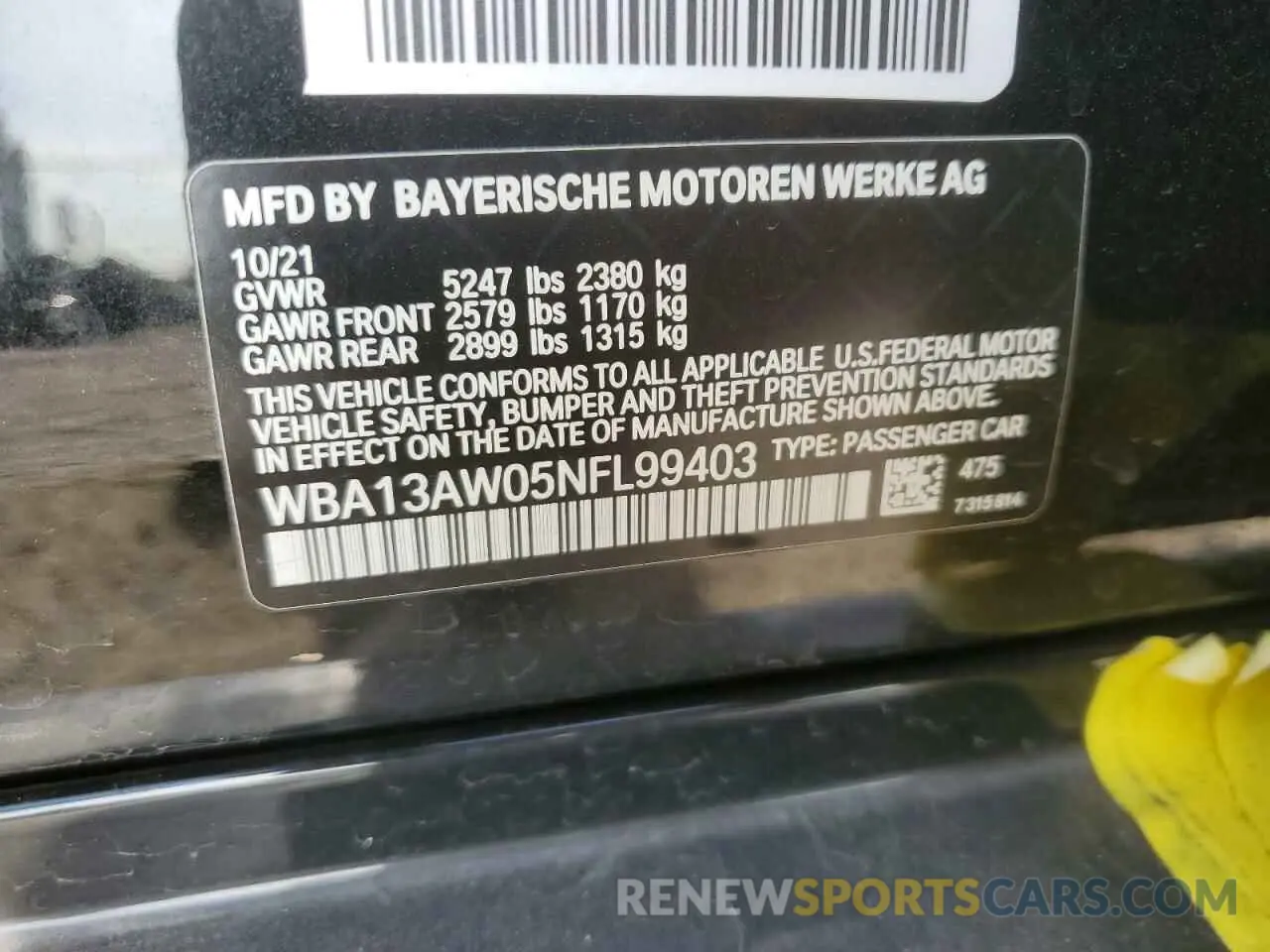 13 fotografías del automóvil dañado WBA13AW05NFL99403 BMW M440XI GRA 2022
