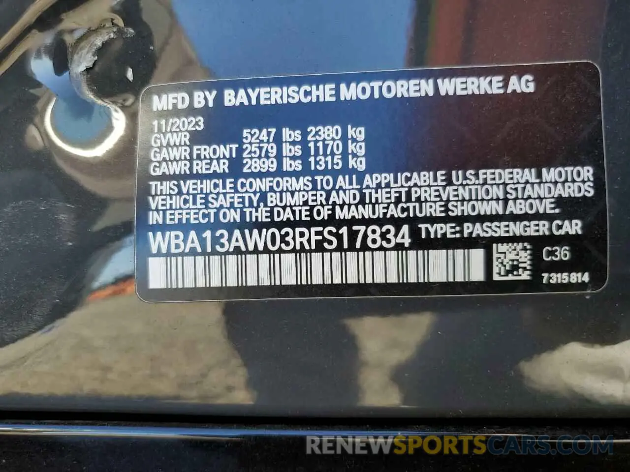 13 fotografías del automóvil dañado WBA13AW03RFS17834 BMW M440XI GRA 2024