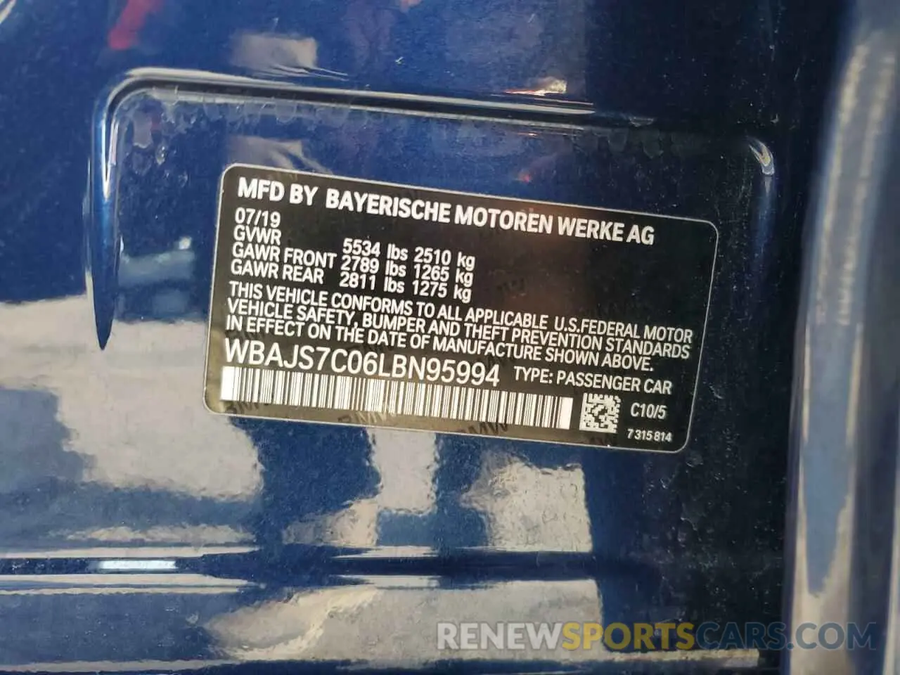 14 fotografías del automóvil dañado WBAJS7C06LBN95994 BMW M5 2020