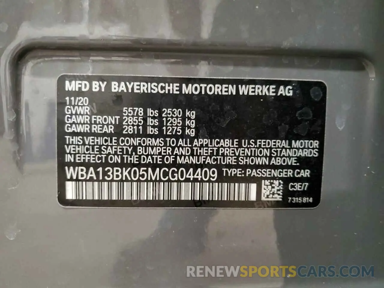 14 fotografías del automóvil dañado WBA13BK05MCG04409 BMW M5 2021