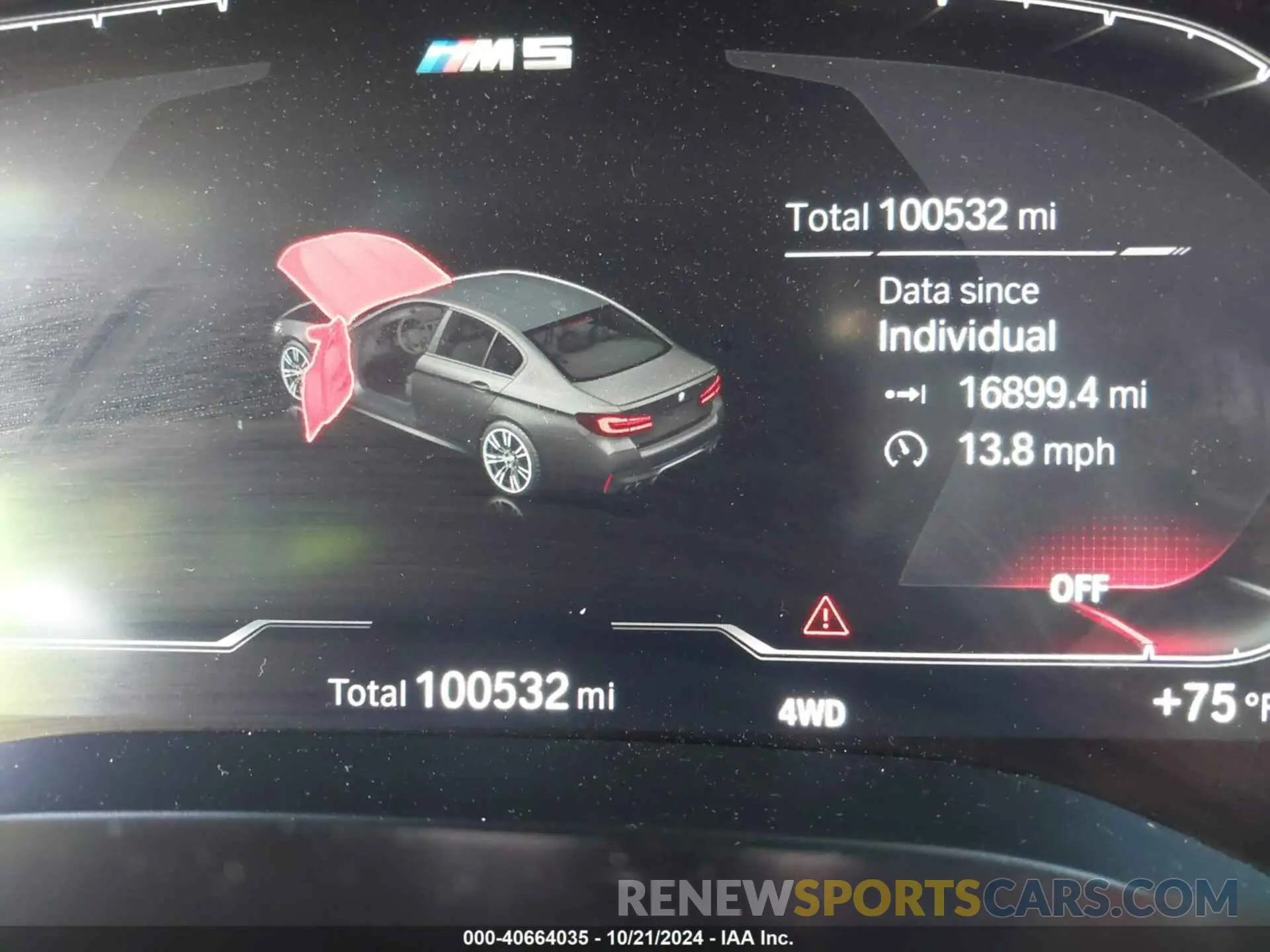 7 fotografías del automóvil dañado WBS83CH02MCF25335 BMW M5 2021