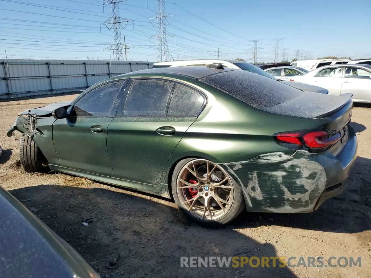 2 fotografías del automóvil dañado WBS73CH01NCJ52802 BMW M5 CS 2022