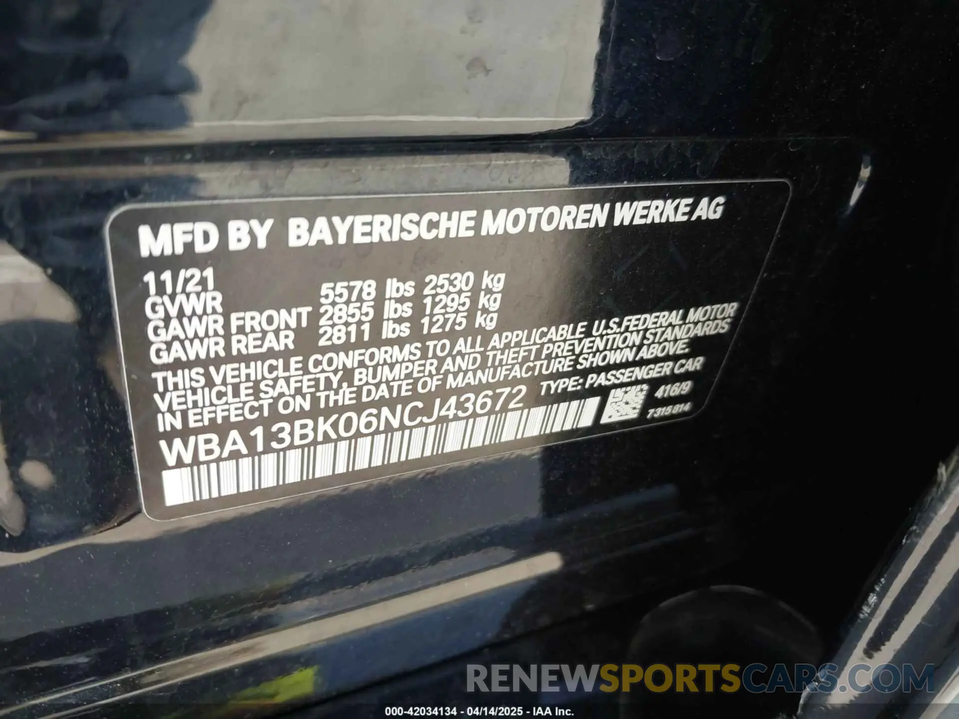 9 fotografías del automóvil dañado WBA13BK06NCJ43672 BMW M550 2022