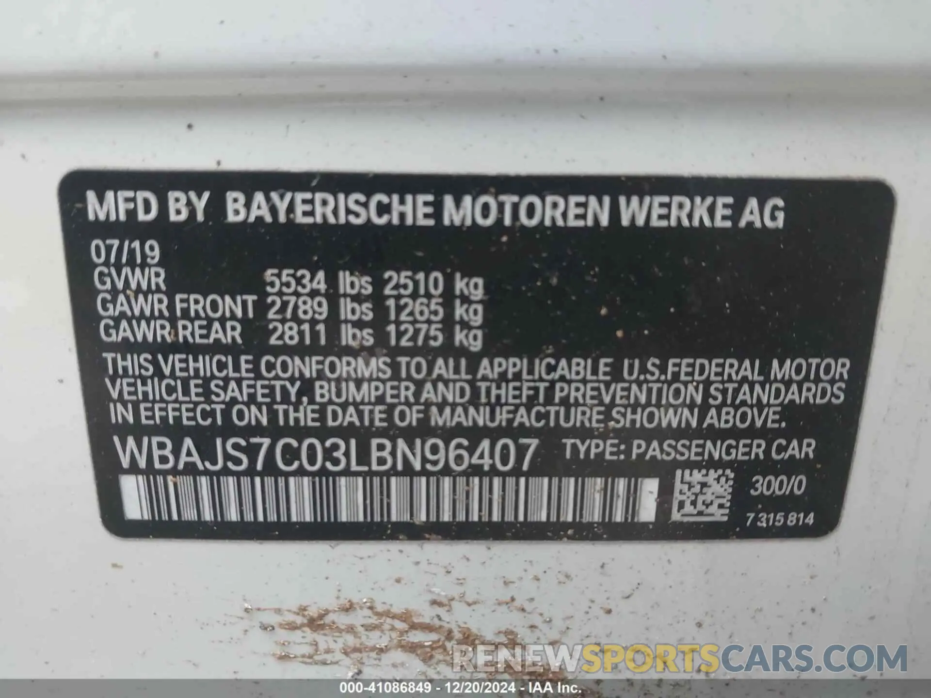 9 fotografías del automóvil dañado WBAJS7C03LBN96407 BMW M550I 2020