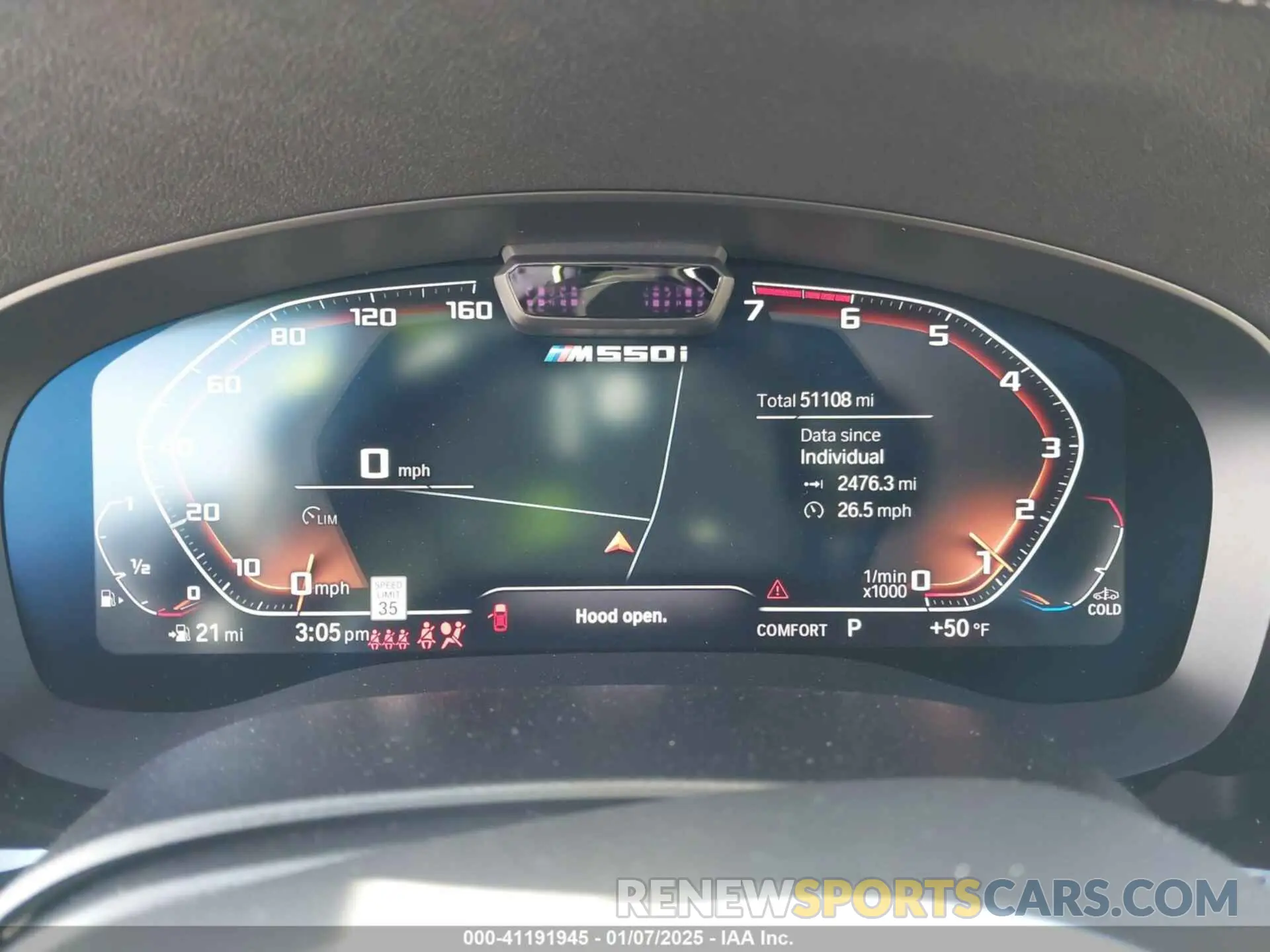 7 fotografías del automóvil dañado WBA13BK00MCF52008 BMW M550I 2021