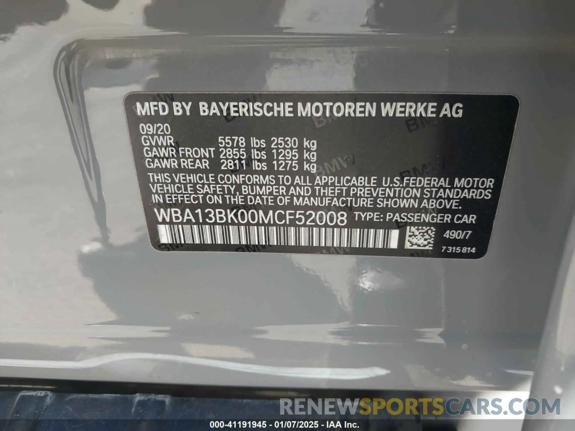 9 fotografías del automóvil dañado WBA13BK00MCF52008 BMW M550I 2021