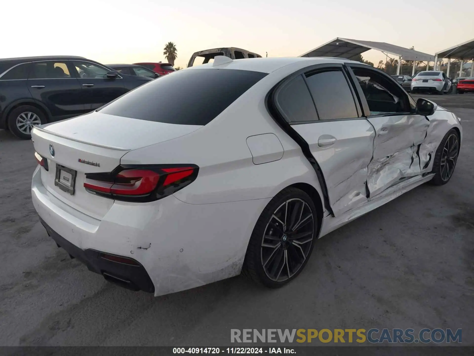4 fotografías del automóvil dañado WBA13BK01MCF84773 BMW M550I 2021