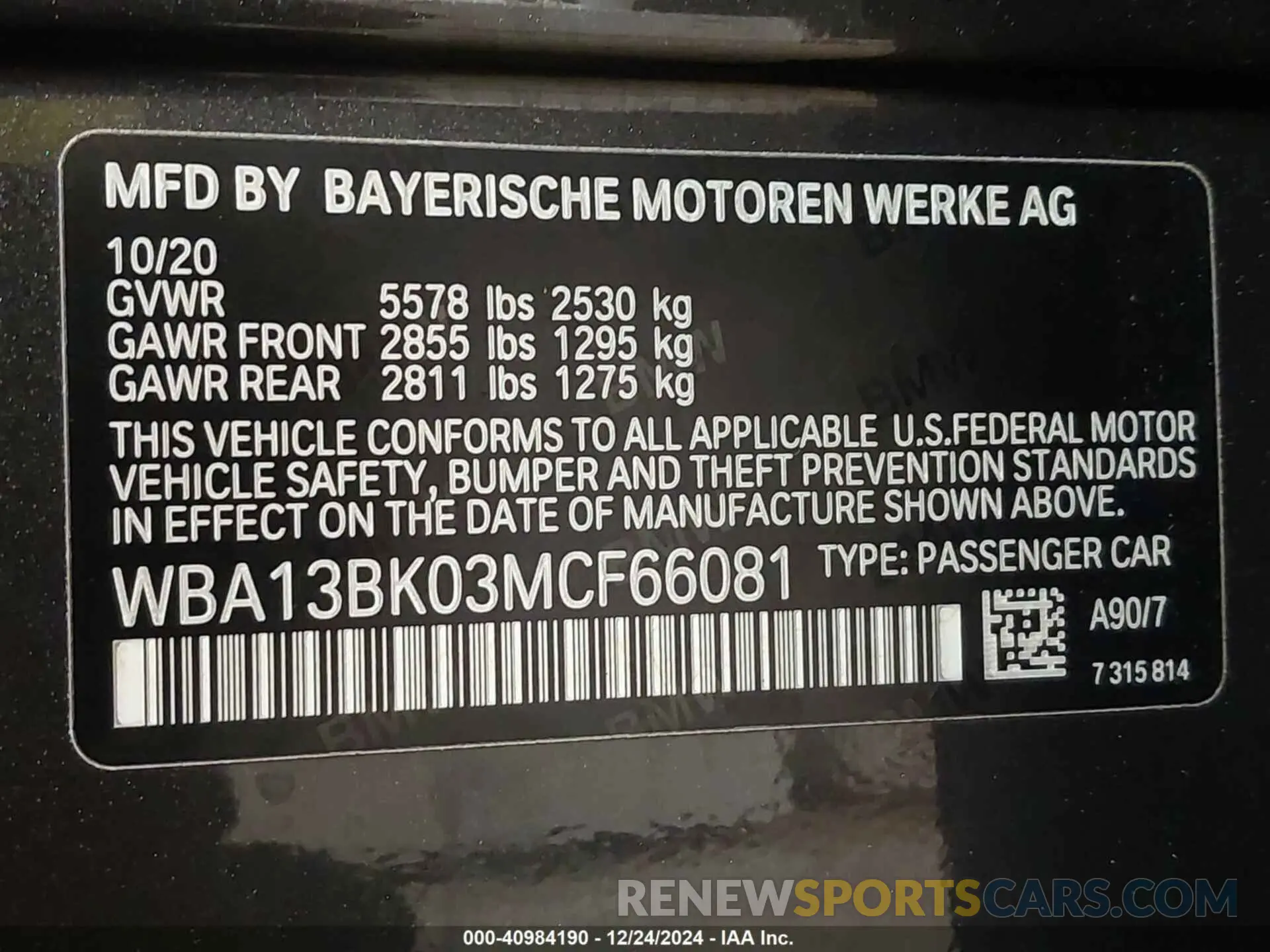 9 fotografías del automóvil dañado WBA13BK03MCF66081 BMW M550I 2021