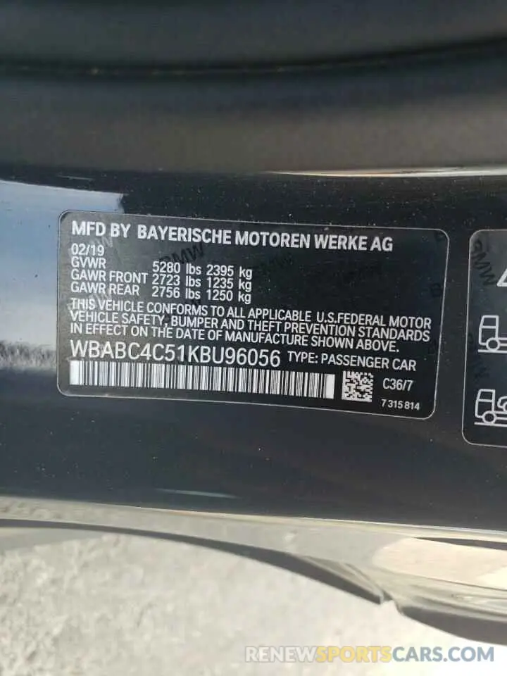 12 fotografías del automóvil dañado WBABC4C51KBU96056 BMW M8 2019