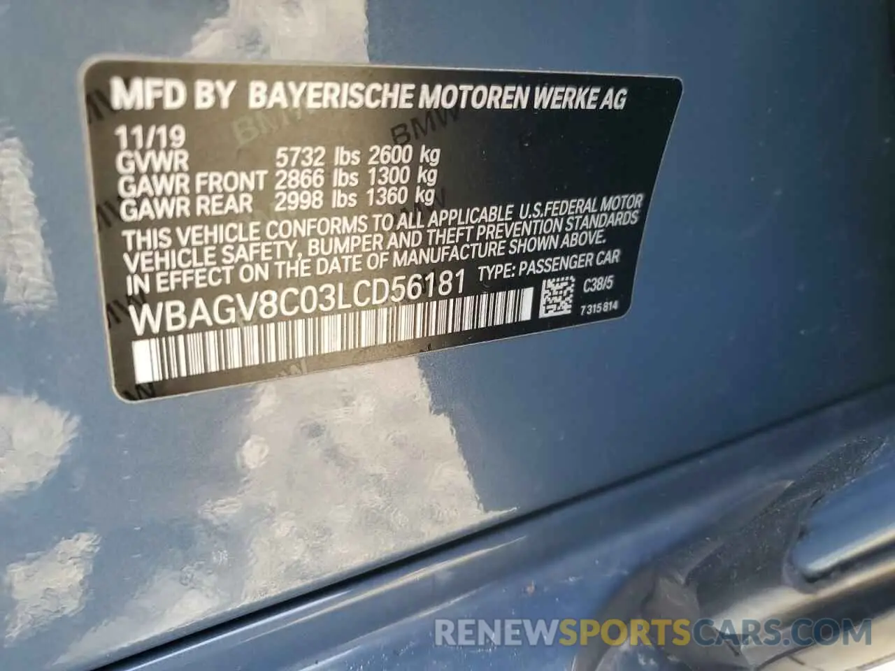 13 fotografías del automóvil dañado WBAGV8C03LCD56181 BMW M8 2020