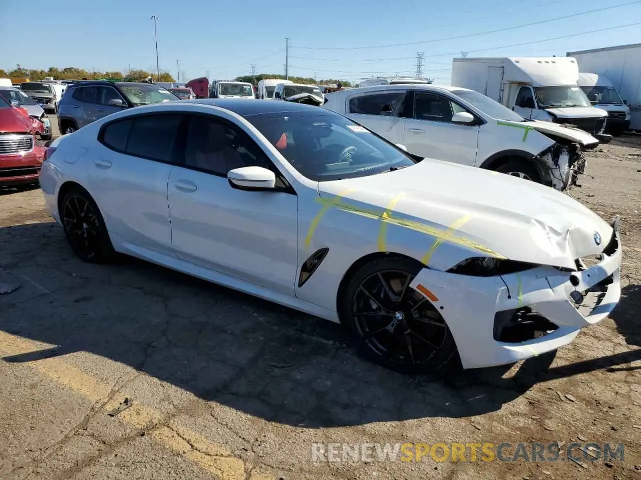 4 fotografías del automóvil dañado WBAGV8C09LCD92702 BMW M8 2020