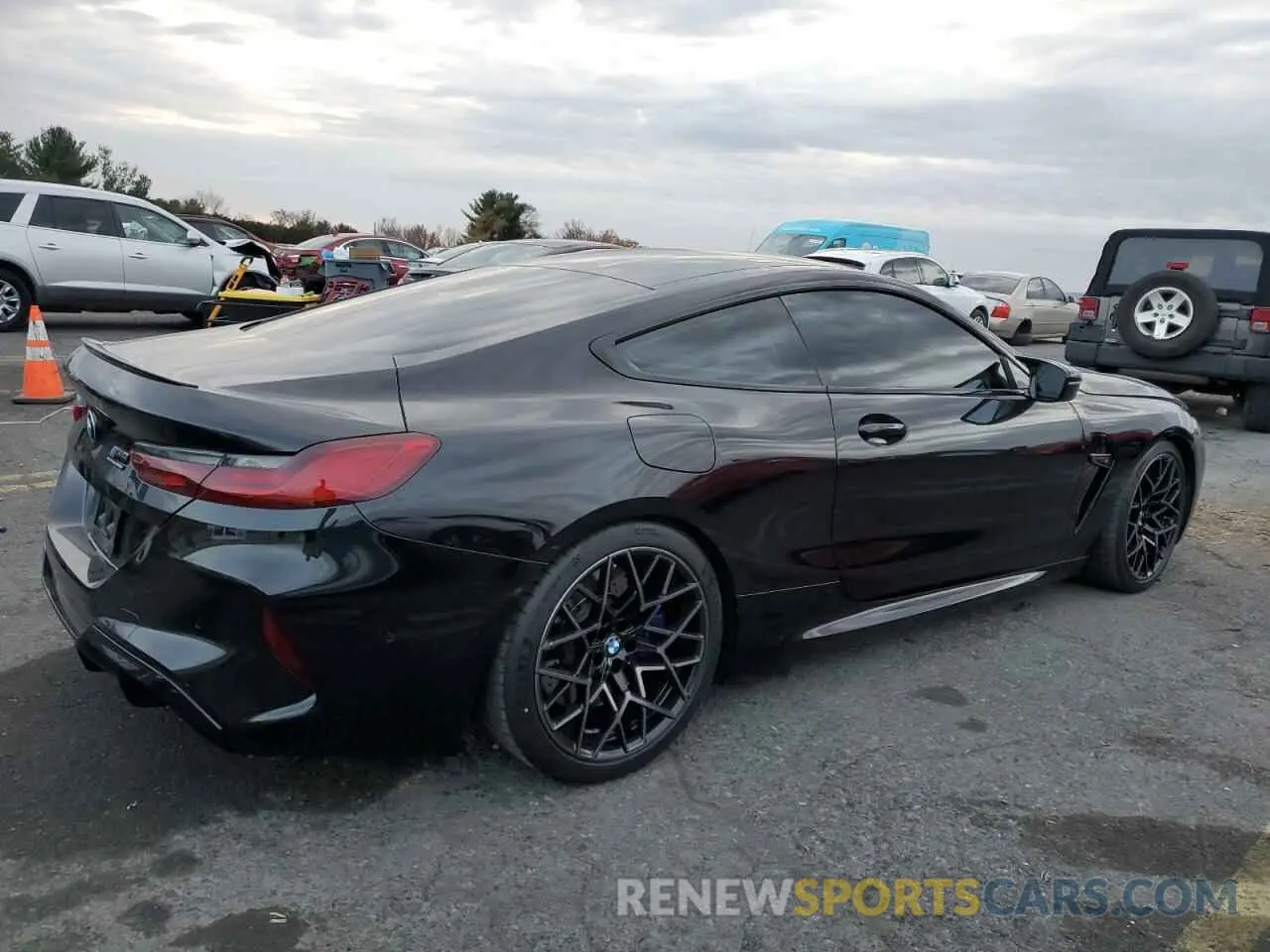 3 fotografías del automóvil dañado WBSAE0C01LBM08476 BMW M8 2020