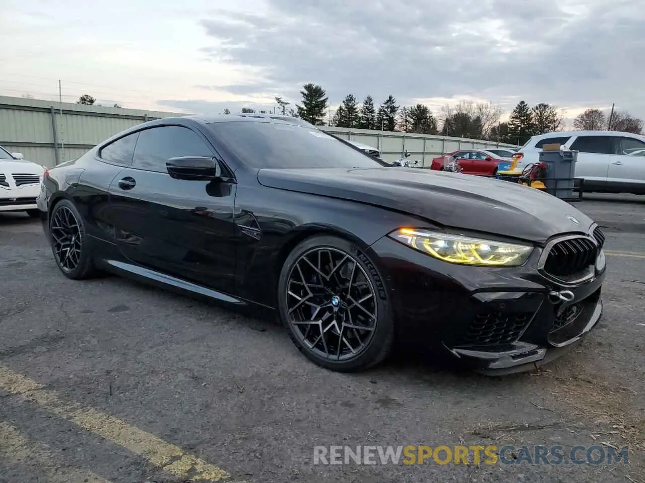 4 fotografías del automóvil dañado WBSAE0C01LBM08476 BMW M8 2020
