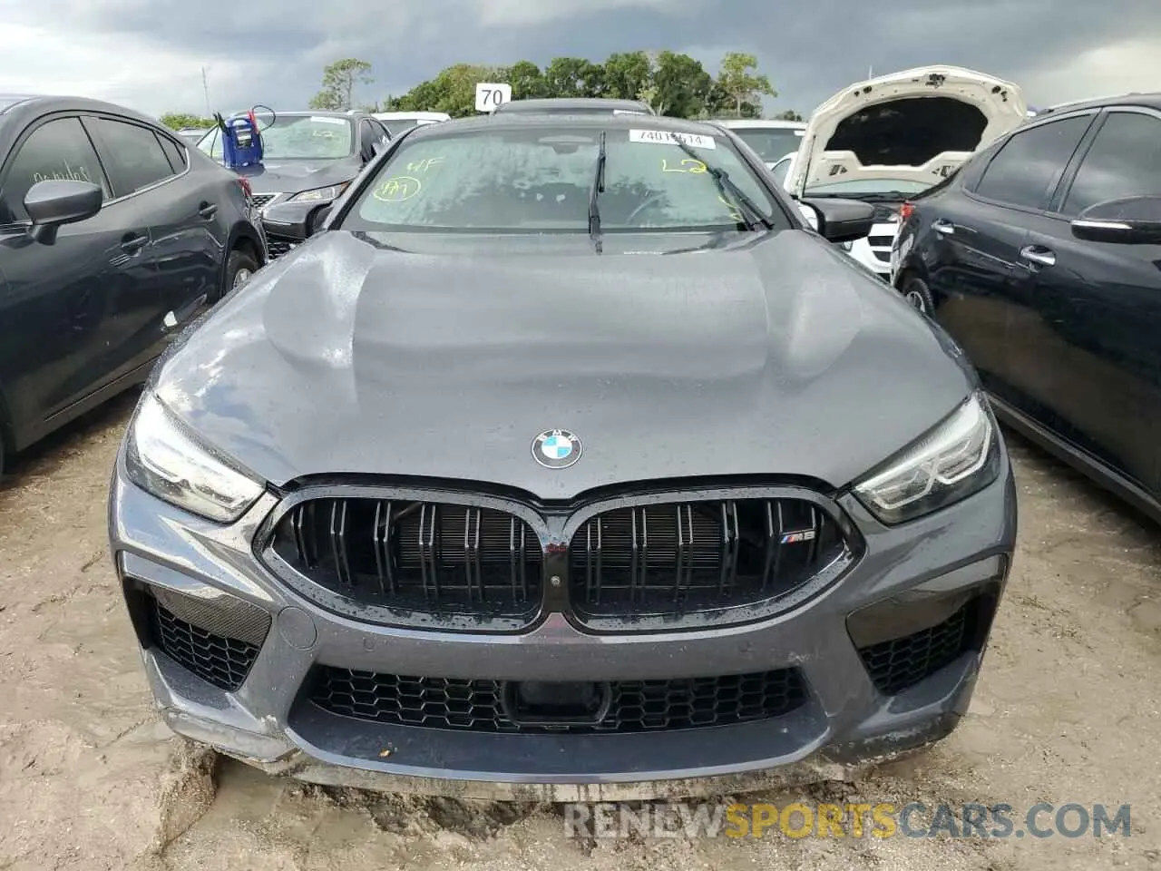 5 fotografías del automóvil dañado WBSAE0C03LCD82167 BMW M8 2020