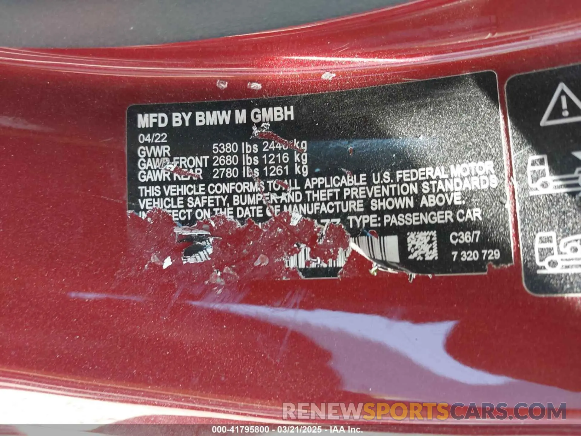 17 fotografías del automóvil dañado WBSDZ0C07LBM09505 BMW M8 2020