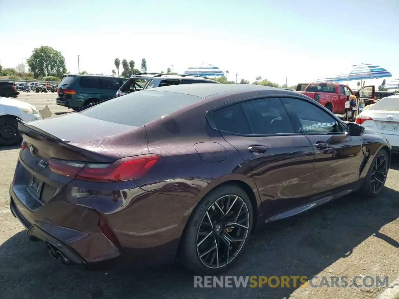 3 fotografías del automóvil dañado WBSGV0C01LBT81631 BMW M8 2020