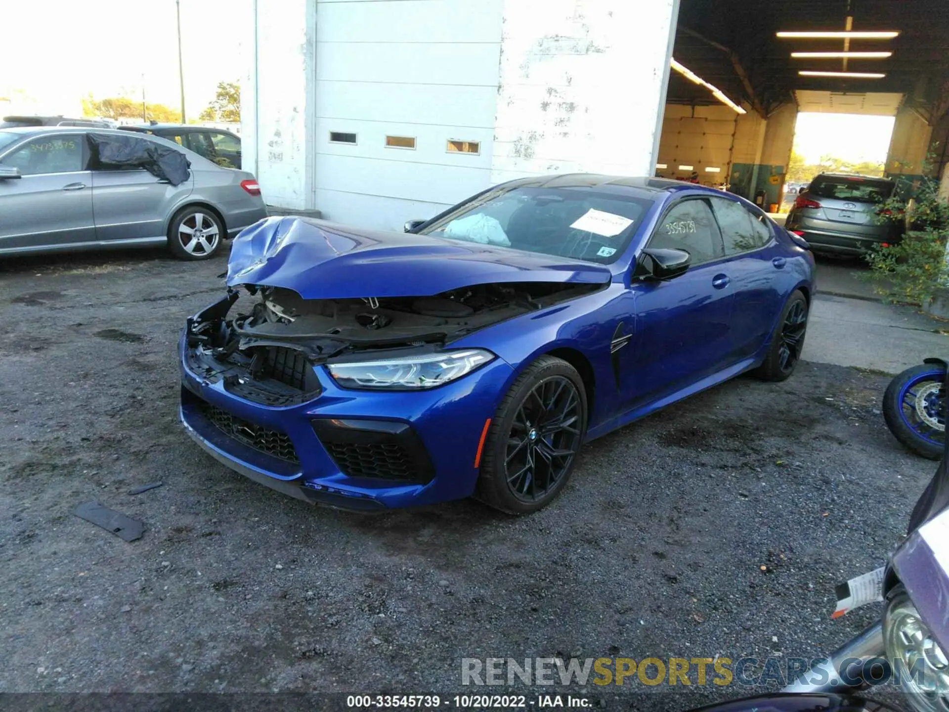 2 fotografías del automóvil dañado WBSGV0C07NCH71584 BMW M8 2022