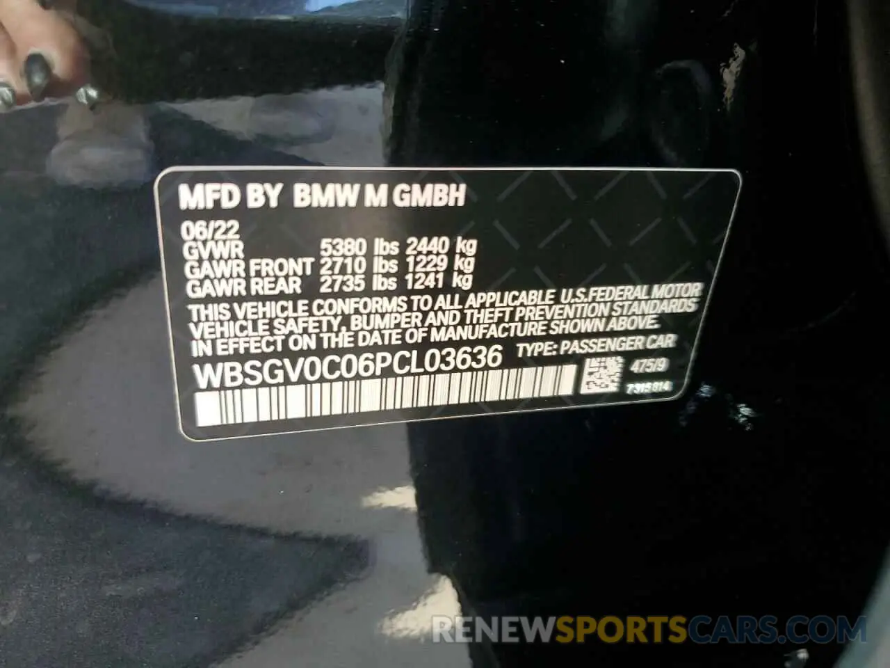13 fotografías del automóvil dañado WBSGV0C06PCL03636 BMW M8 2023