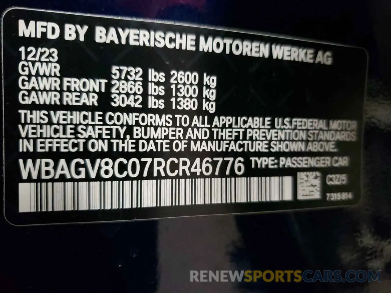 12 fotografías del automóvil dañado WBAGV8C07RCR46776 BMW M8 2024