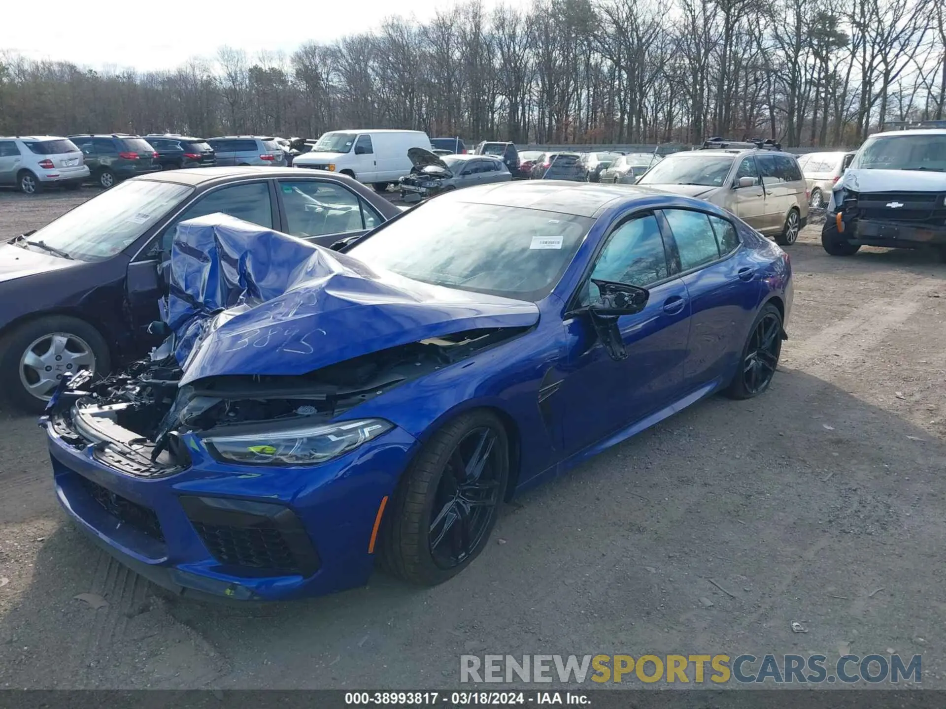 2 fotografías del automóvil dañado WBSGV0C00NCH01893 BMW M8 GRAN COUPE 2022