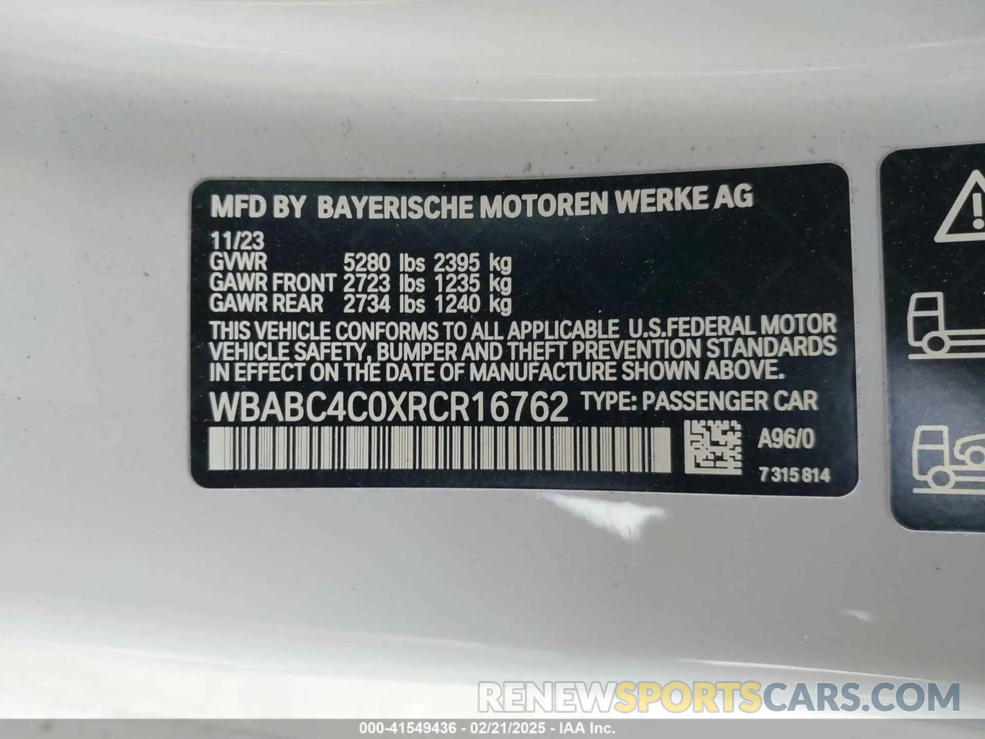 9 fotografías del automóvil dañado WBABC4C0XRCR16762 BMW M850I 2024