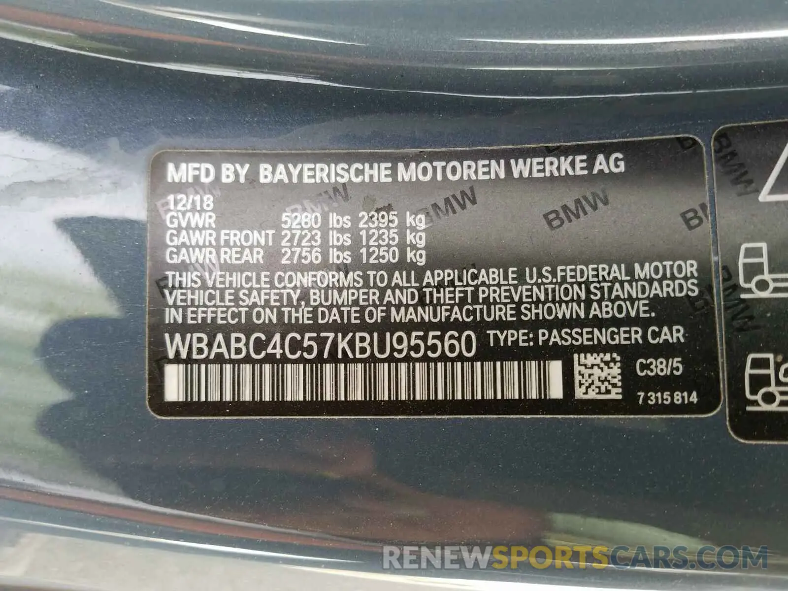 10 fotografías del automóvil dañado WBABC4C57KBU95560 BMW M850XI 2019