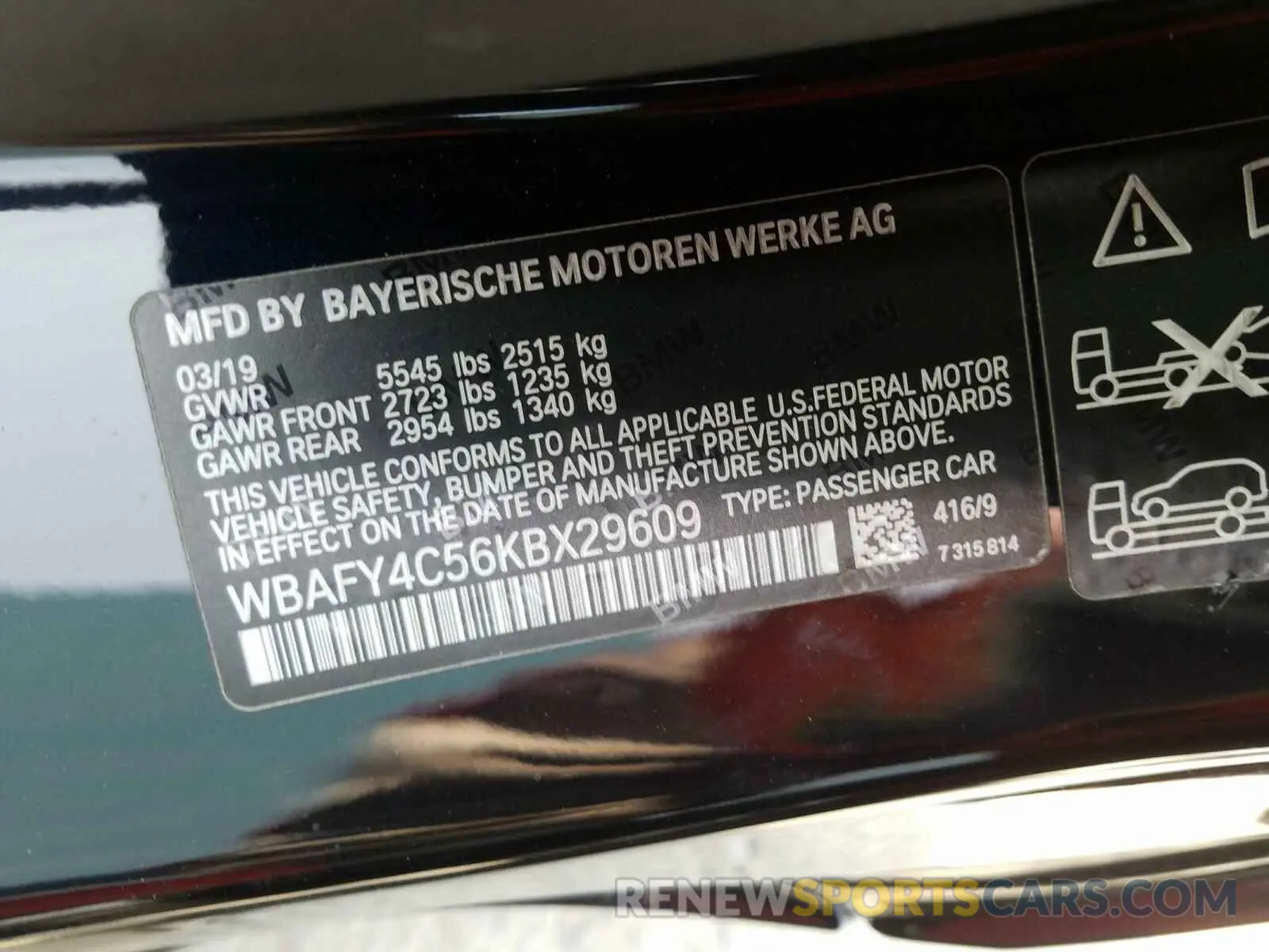 10 fotografías del automóvil dañado WBAFY4C56KBX29609 BMW M850XI 2019