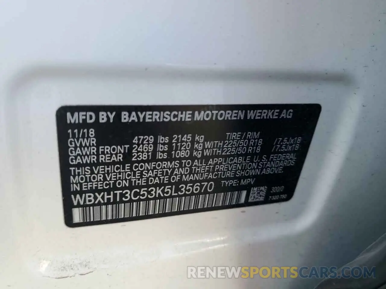 12 fotografías del automóvil dañado WBXHT3C53K5L35670 BMW X1 2019