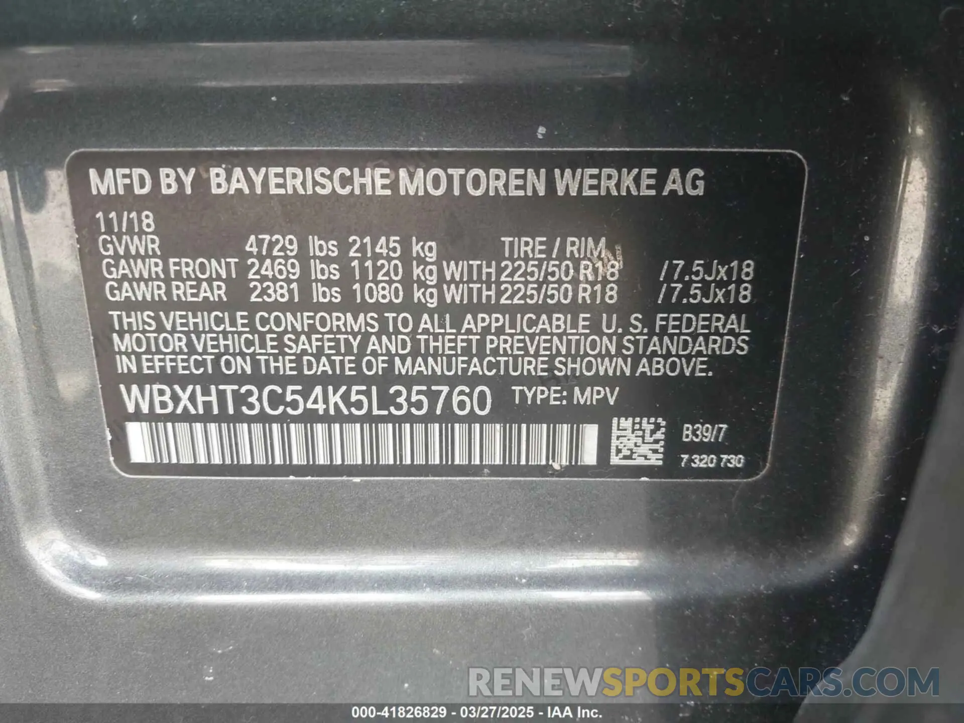9 fotografías del automóvil dañado WBXHT3C54K5L35760 BMW X1 2019