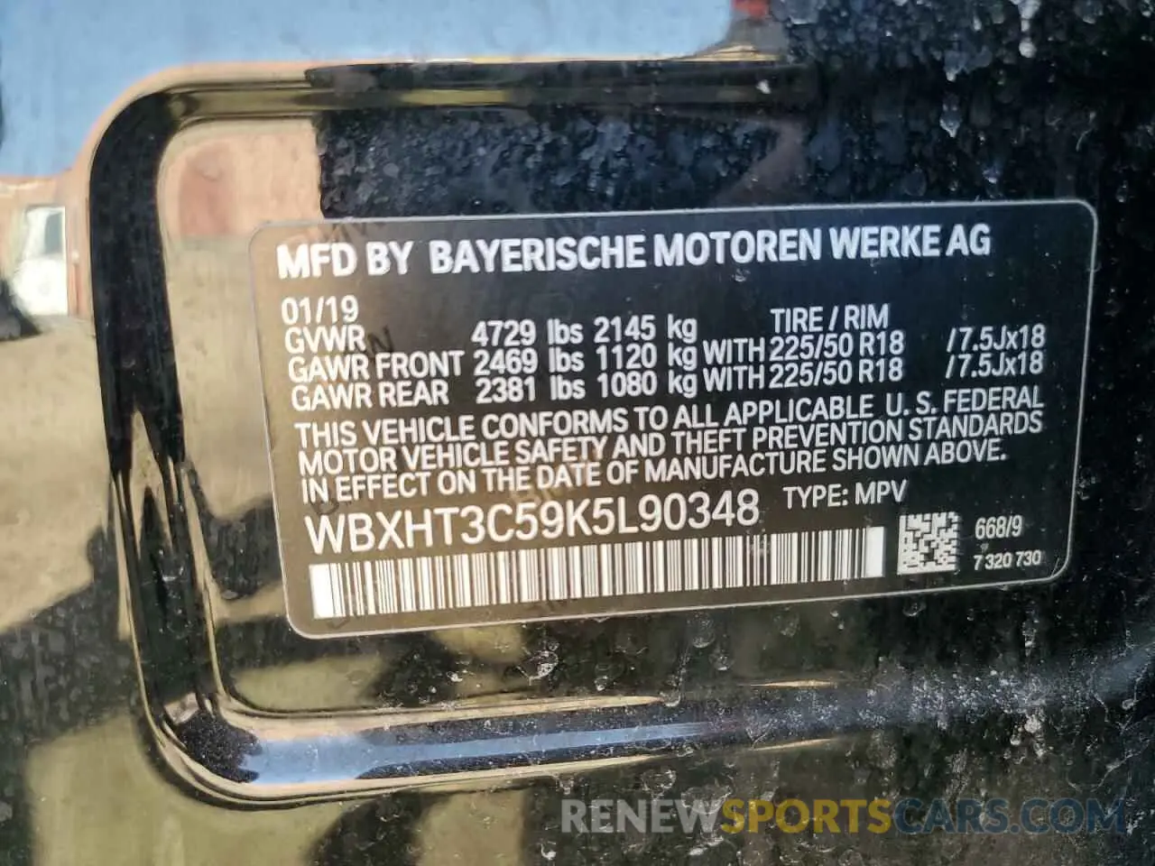 15 fotografías del automóvil dañado WBXHT3C59K5L90348 BMW X1 2019