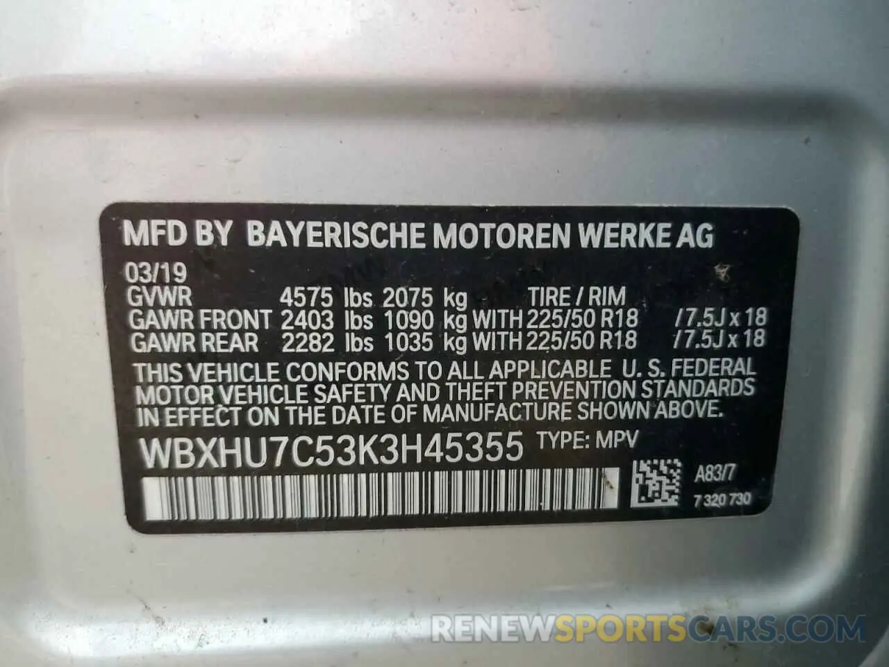 13 fotografías del automóvil dañado WBXHU7C53K3H45355 BMW X1 2019