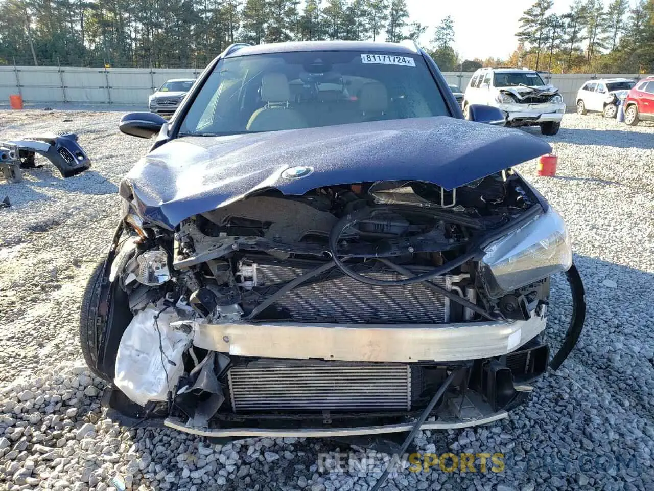 5 fotografías del automóvil dañado WBXHU7C5XK3H45420 BMW X1 2019
