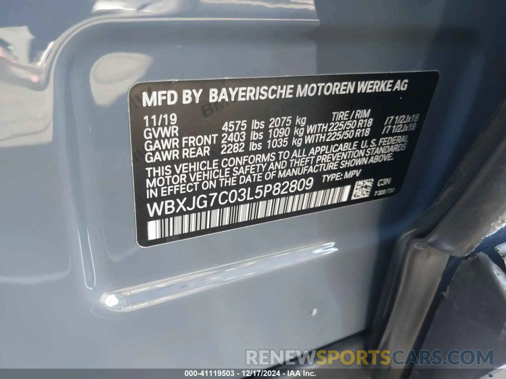 9 fotografías del automóvil dañado WBXJG7C03L5P82809 BMW X1 2020