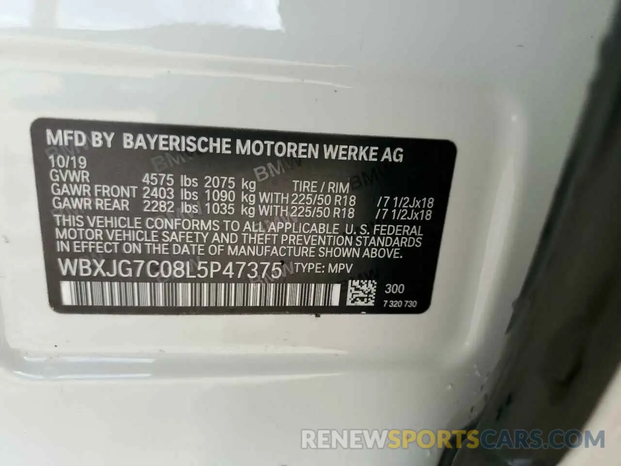 14 fotografías del automóvil dañado WBXJG7C08L5P47375 BMW X1 2020