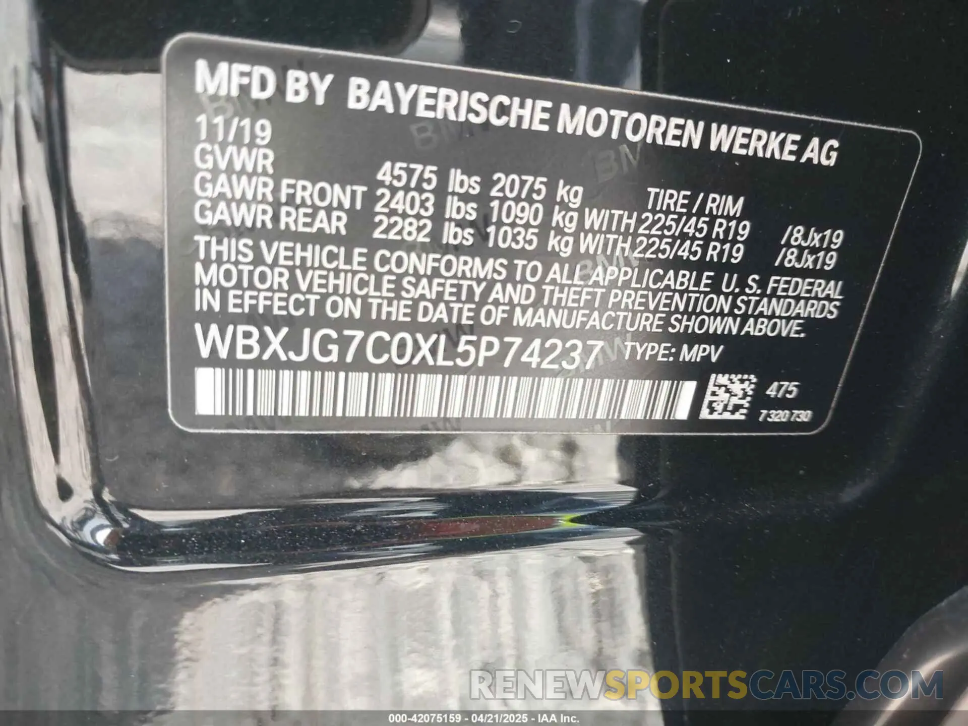 9 fotografías del automóvil dañado WBXJG7C0XL5P74237 BMW X1 2020