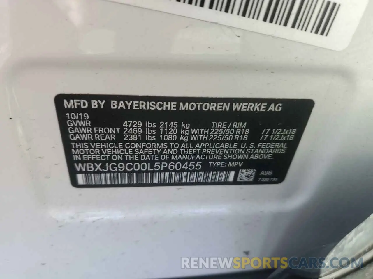 13 fotografías del automóvil dañado WBXJG9C00L5P60455 BMW X1 2020
