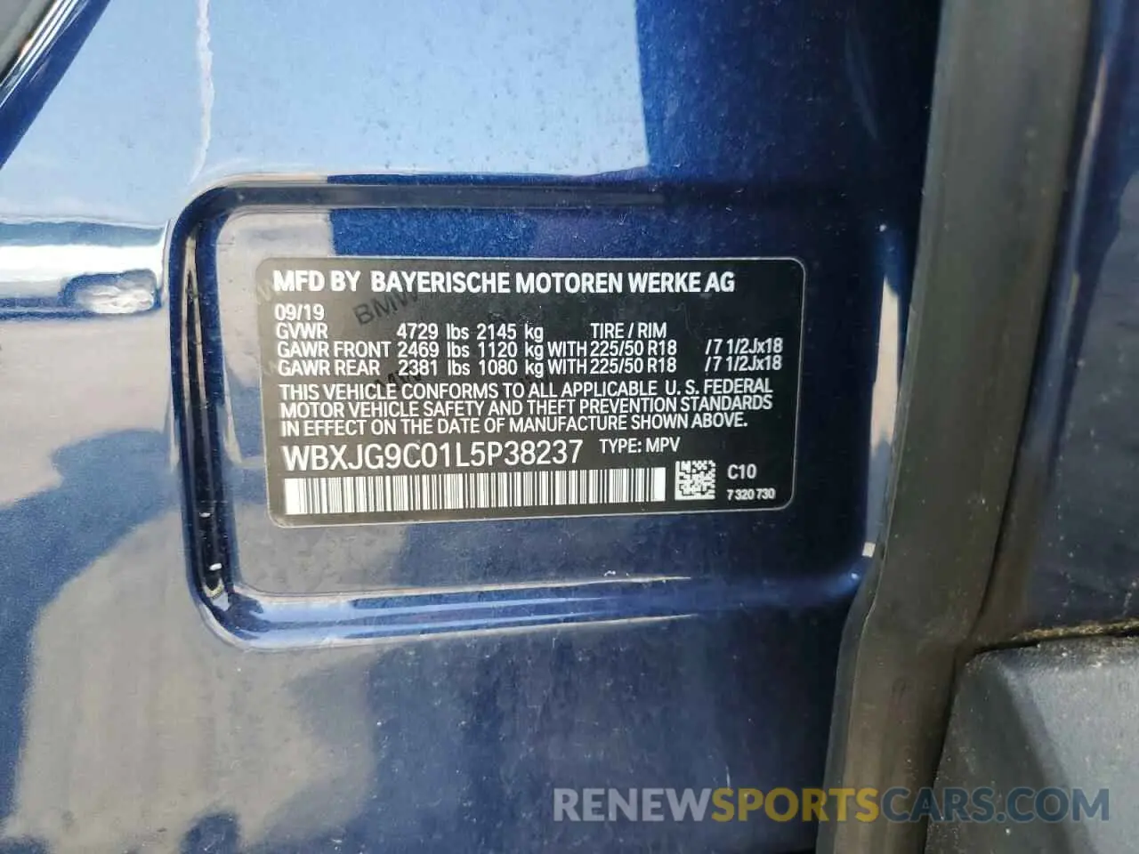 14 fotografías del automóvil dañado WBXJG9C01L5P38237 BMW X1 2020