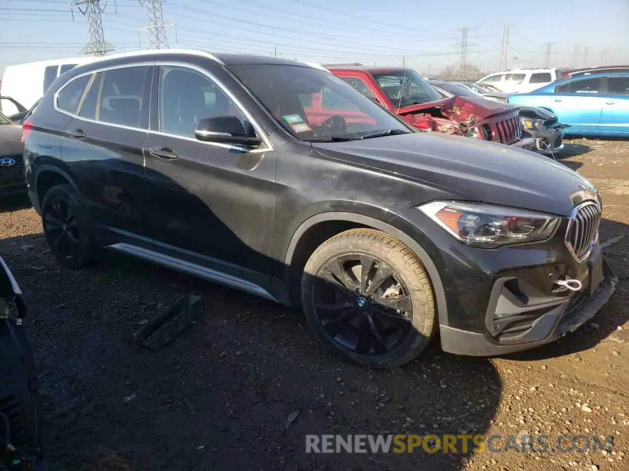 4 fotografías del automóvil dañado WBXJG9C01L5R68795 BMW X1 2020